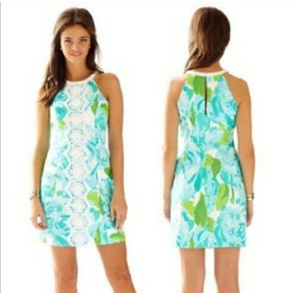 Lilly Pulitzer Pearl Shift Dress in Poolside Blue - Picture 1 of 9